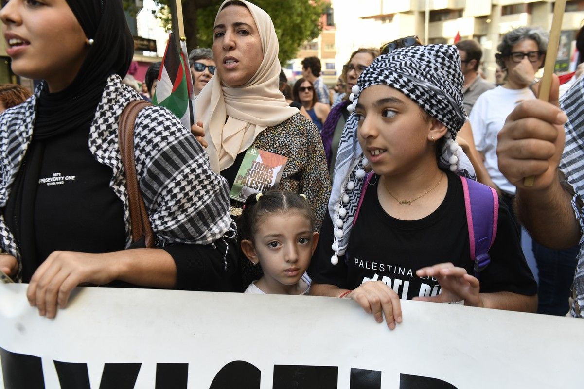 La manifestación de Murcia a favor de Gaza, en imágenes