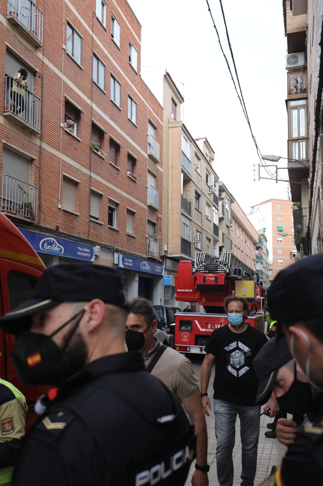 Incendio en la calle Nuestra Señora de Covadonga de Zaragoza