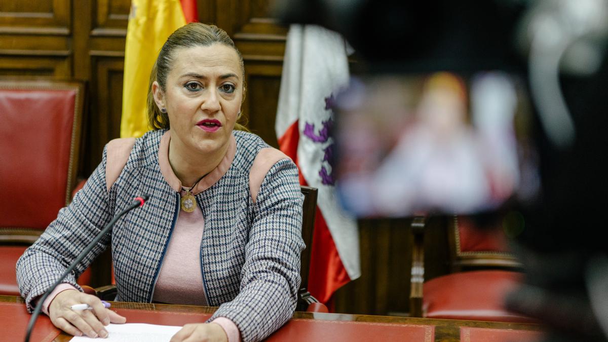 Virginia Barcones, durante una rueda de prensa en Soria hace unos días.