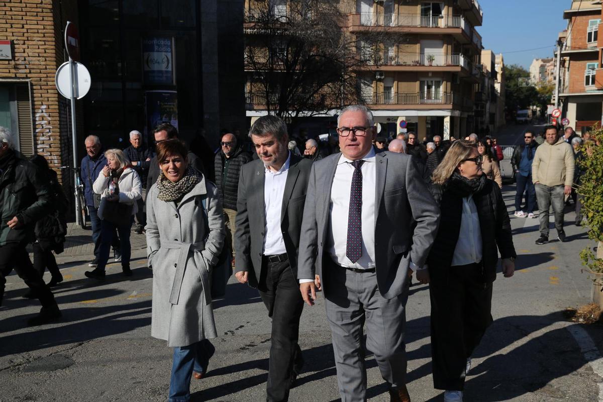 Acto de presentación del inicio de las obras para el soterramiento de las vías del tren de la R2 de Rodalies en Montcada i Reixac