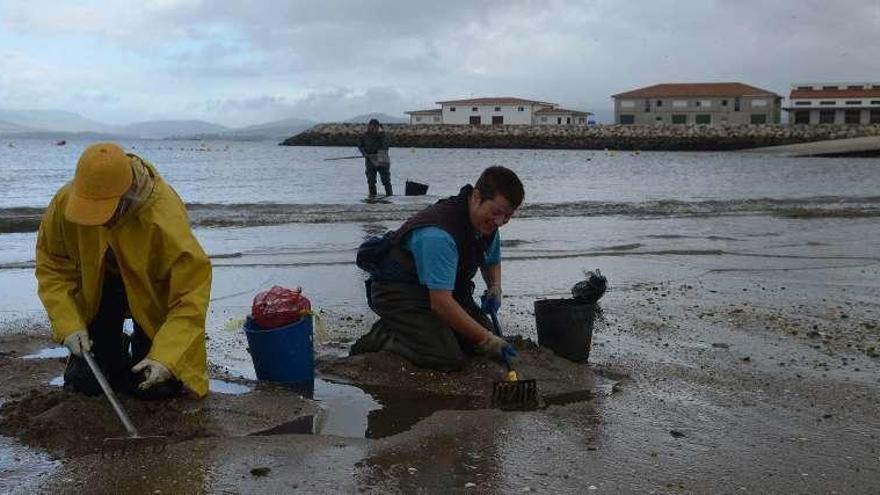 Las mariscadoras de Vilaxoán, el último día de extracción. // Noé Parga