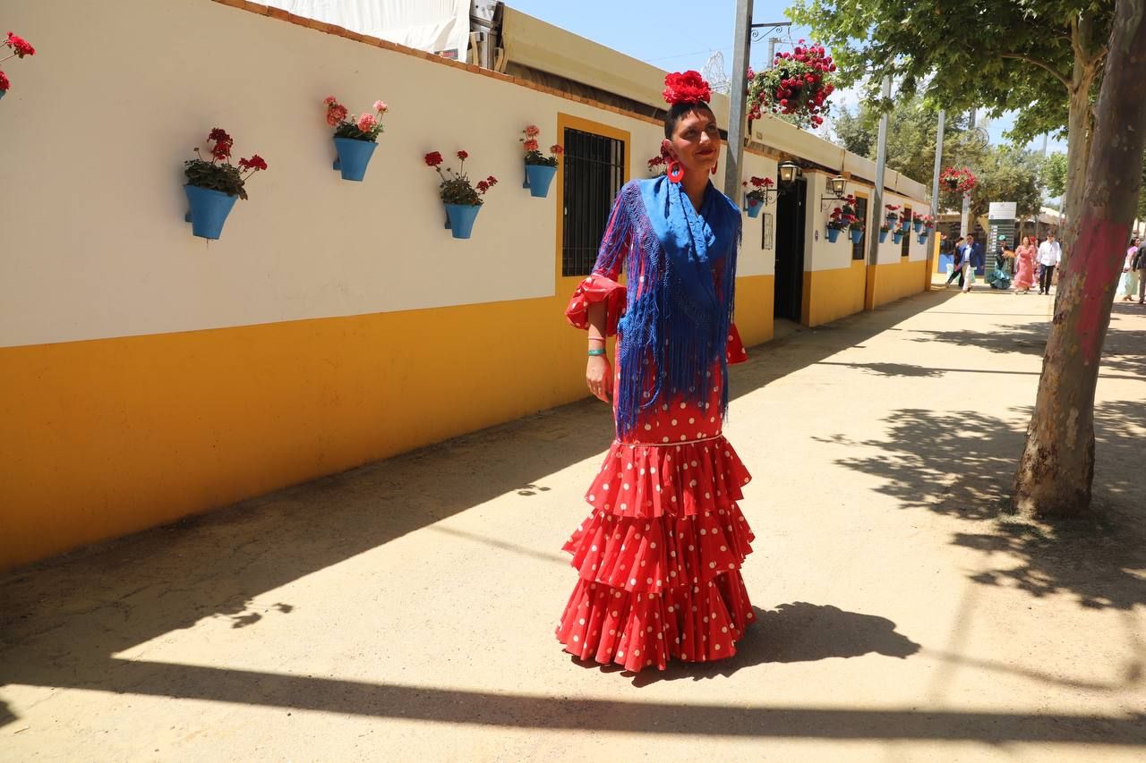 Trajes de gitana en el jueves de Feria
