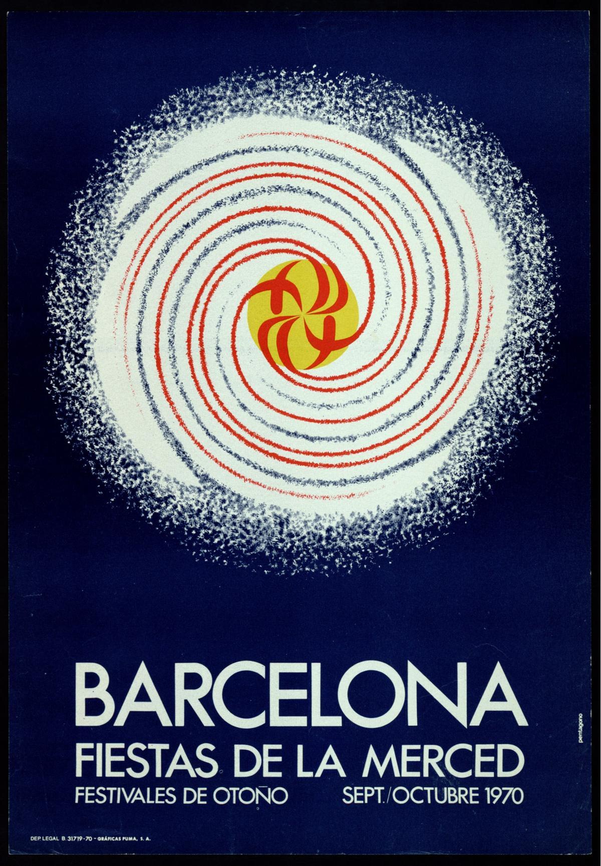 Cartel de las fiestas de la Mercè de 1970