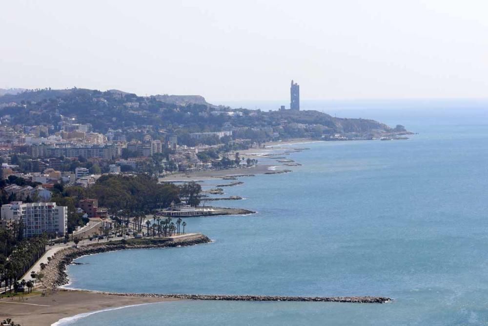 La Málaga desierta desde las alturas