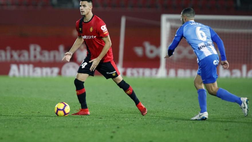 Valjent, en un partido con el Mallorca.