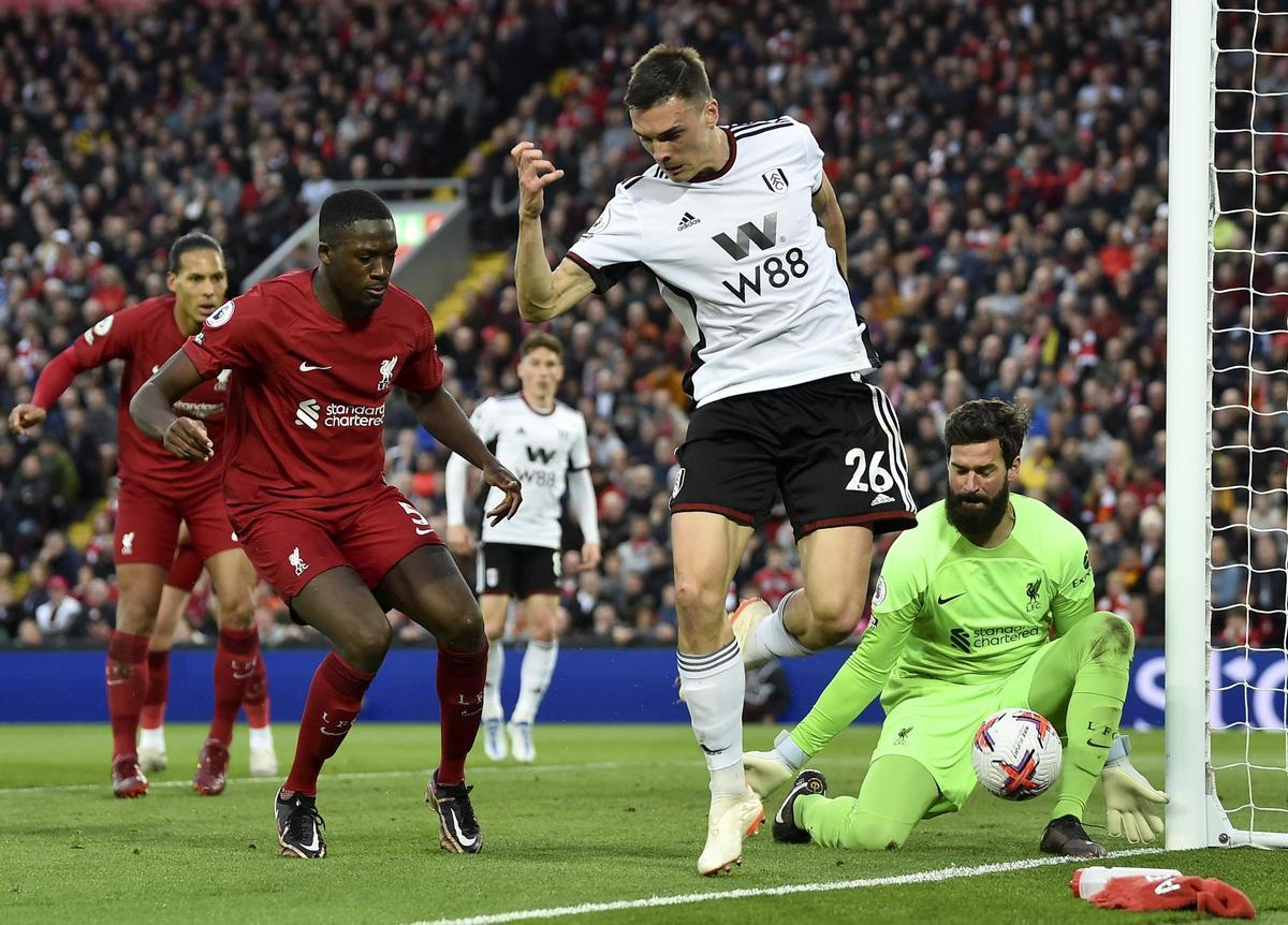 El Fulham, en un partido contra el Liverpool