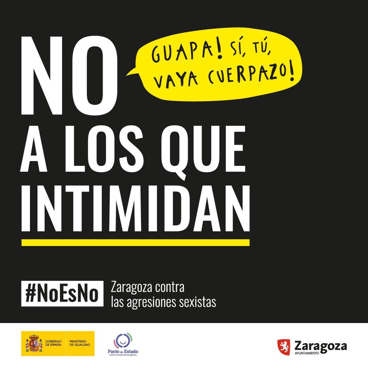 Campaña del Ayuntamiento de Zaragoza contra las agresiones sexistas.