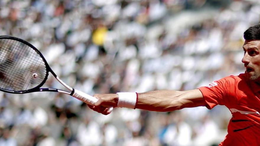 Djokovic durante el partido contra Zverev.