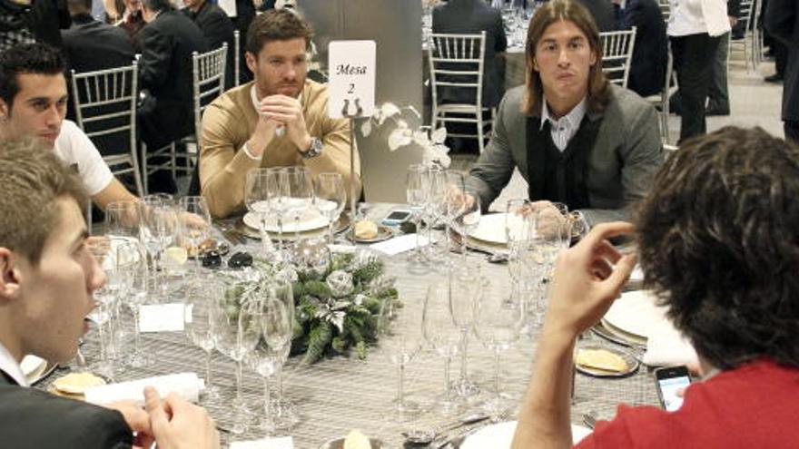 Sergio Ramos, en la comida de Navidad del Real Madrid.