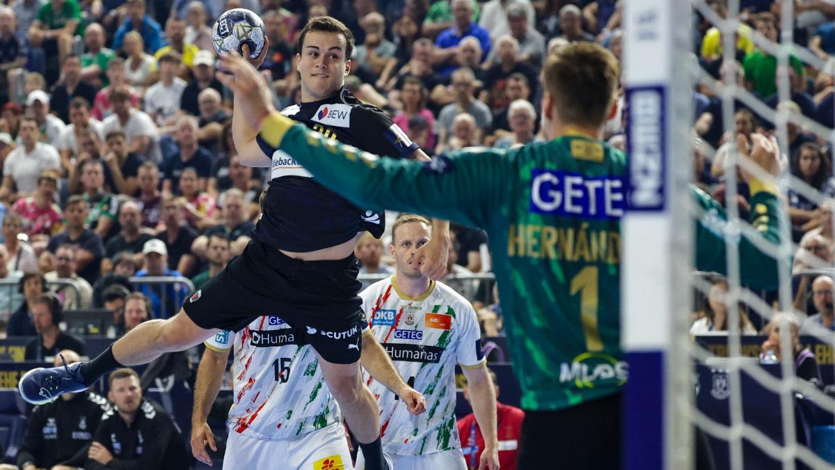 Sergey Hernández, contra el Füchse en la pasada final de la Champions