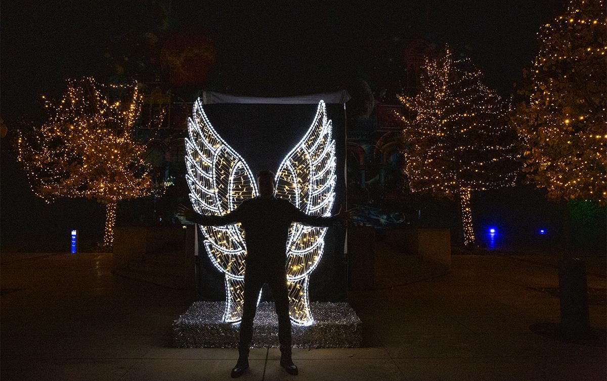 Espectáculo de luces de navidad en el recinto modernista de Sant Pau