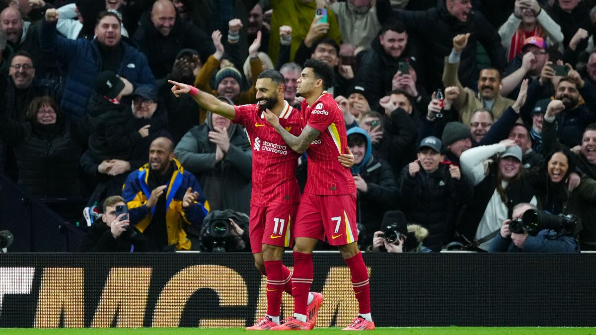 Salah celebra uno de sus tantos en el norte de Londres
