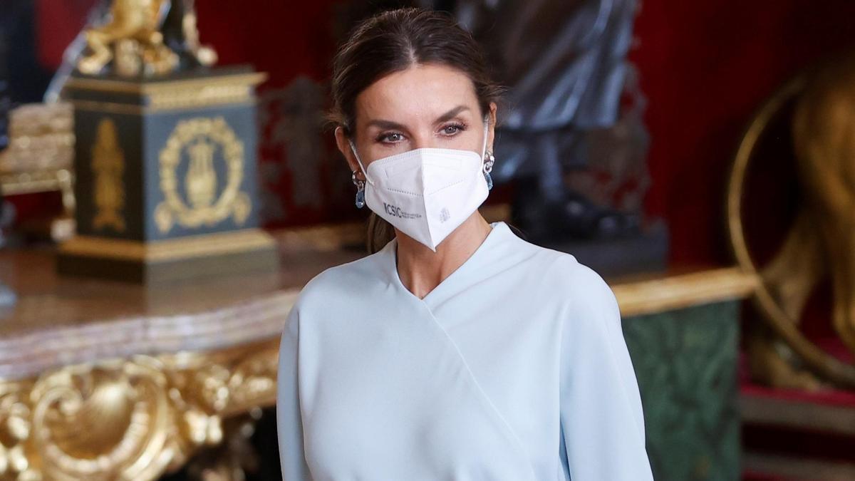 La Reina Letizia, en la celebración de la Fiesta Nacional.