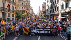 Manifestación de la ANC este sábado en Barcelona.