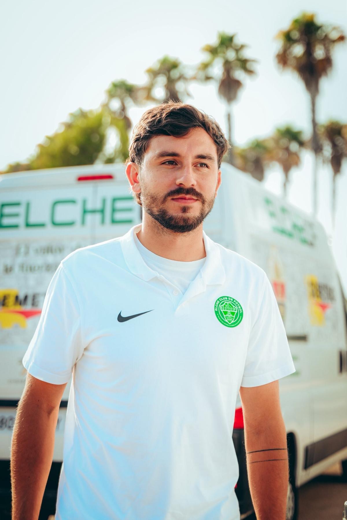 Víctor Chust, antes de un partido en pretemporada.