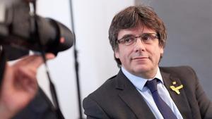 El expresidente de la Generalitat Carles Puigdemont, en Berlín, esta semana.