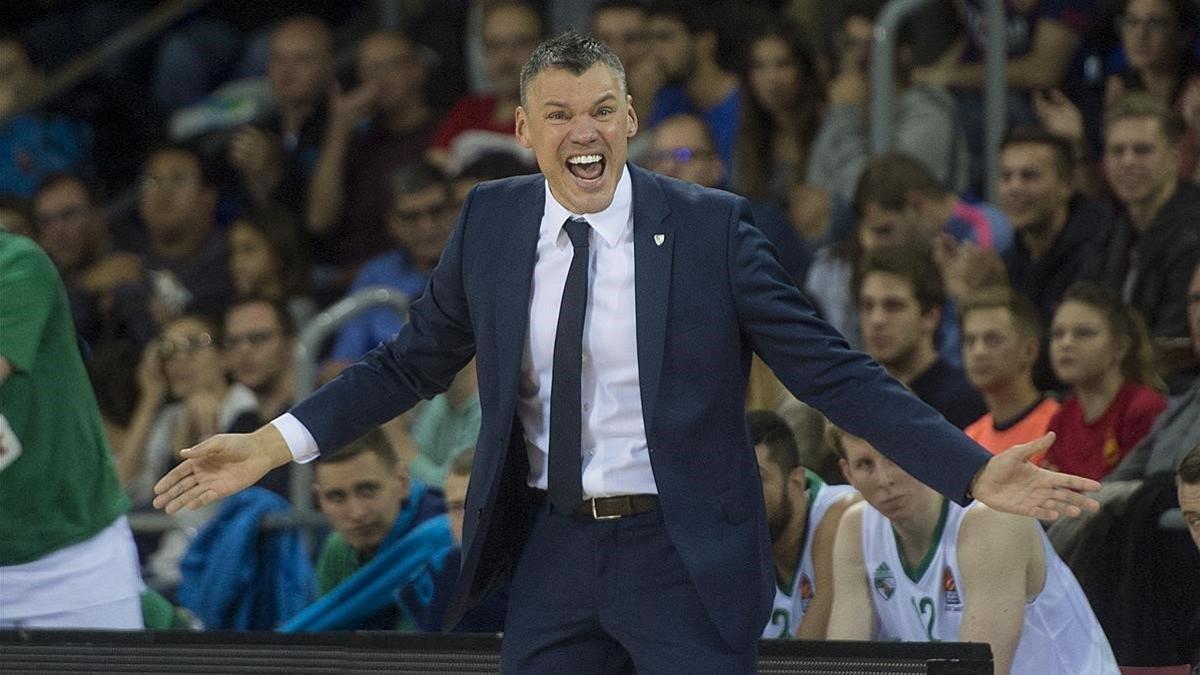 Sarunas Jasikevicius, en una reciente visita al Palau con el Zalgiris