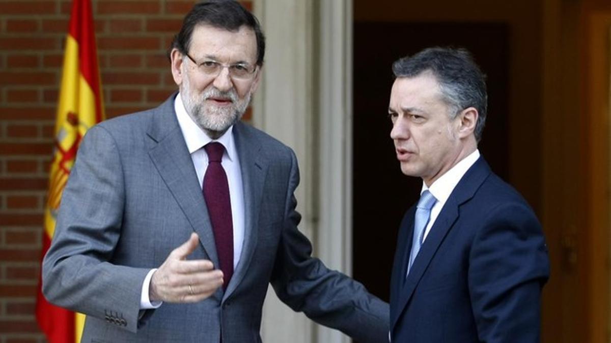 Mariano Rajoy e Iñigo Urkullu, en la Moncloa en enero del 2013.