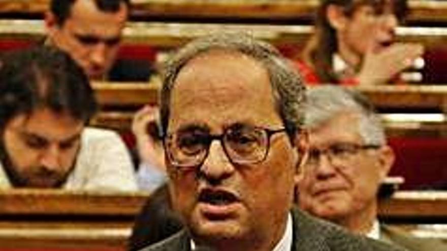 Torra, ahir al Parlament