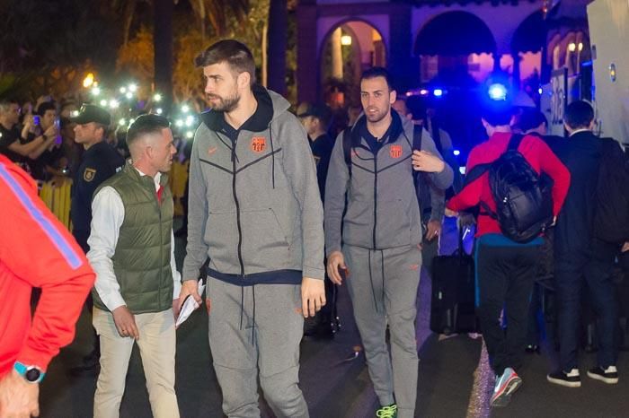 28-02-2018 LAS PALMAS DE GRAN CANARIA. Llegada del FC Barcelona al Hotel Santa Catalina. Fotógrafo: ANDRES CRUZ