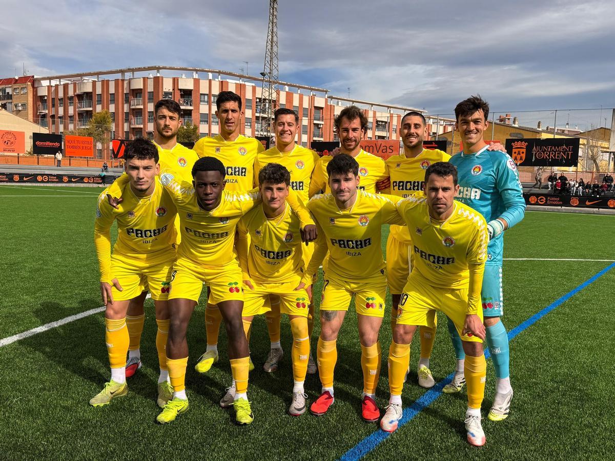 El once inicial de la SD Ibiza