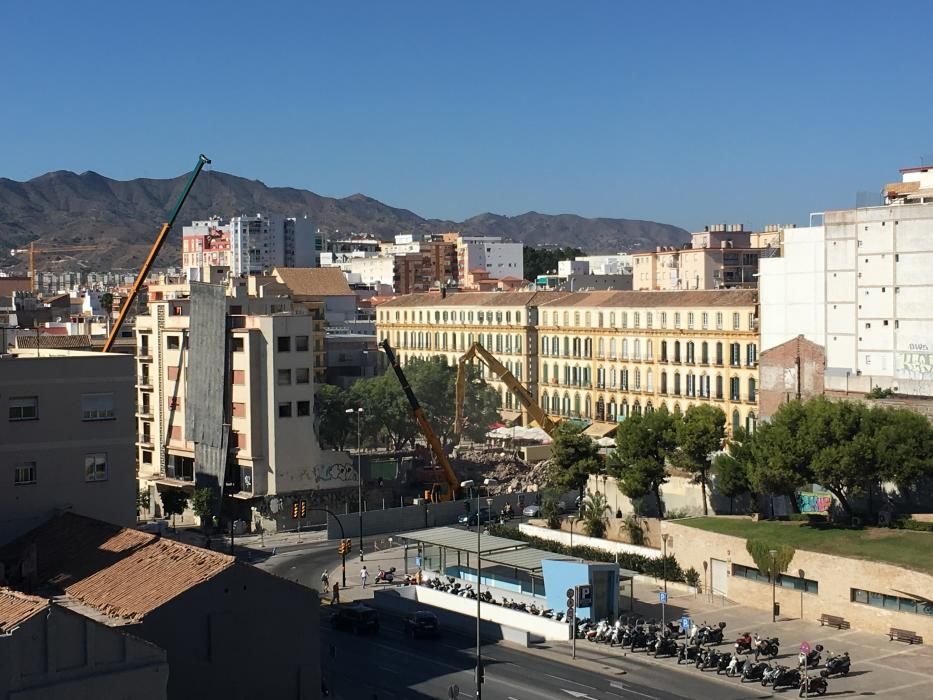 El derribo del Astoria abre la plaza de la Merced a nuevas vistas.