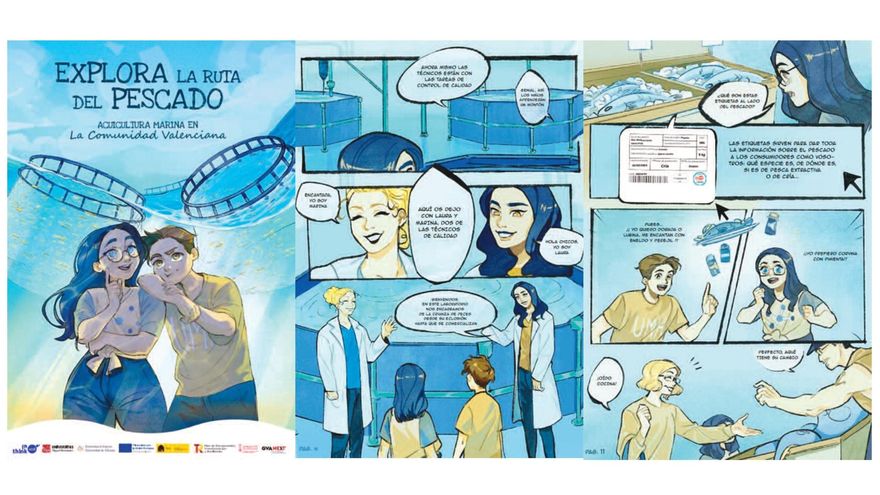 Científicas de la UMH lanzan un cómic juvenil sobre acuicultura y consumo de pescado