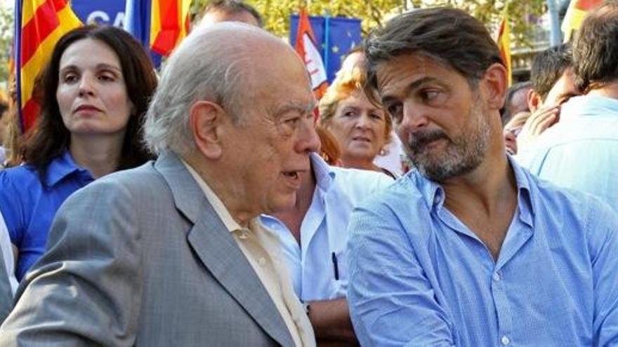 L&#039;expresident Jordi Pujol amb el seu fill Oriol, exsecretari del CDC