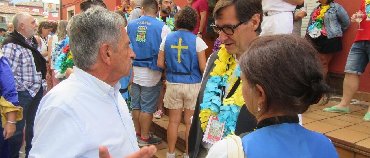 Miguel Ángel Revilla y Salvador Illa en el Descenso Internacional del Sella.