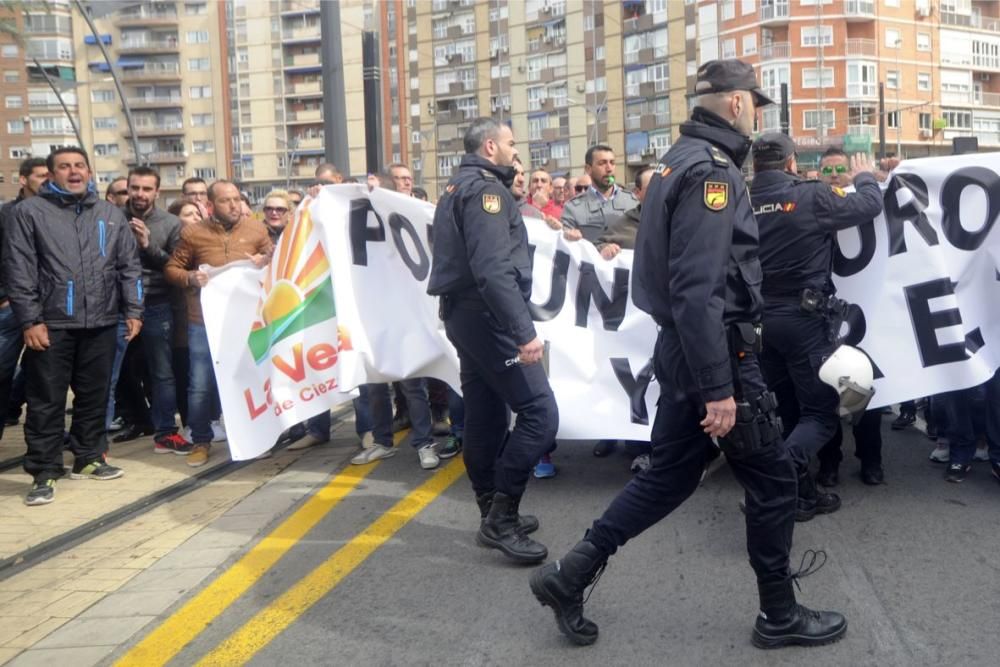 Manifestación en Murcia de los agricultores