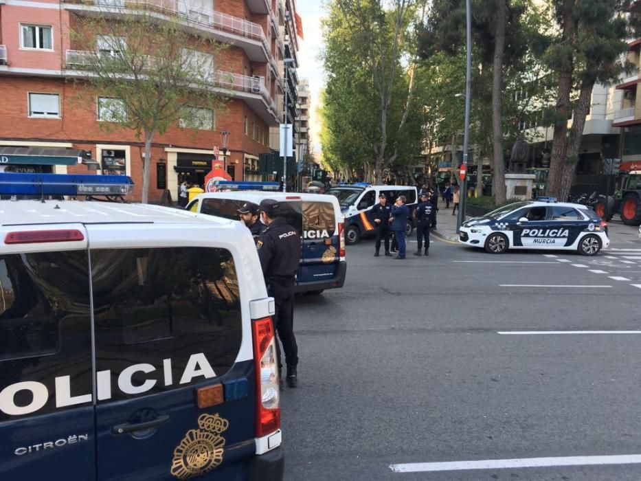 Colapso en Murcia por la manifestación de los agri