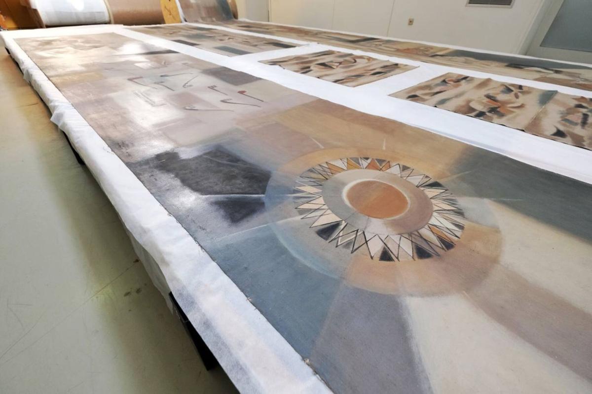 El friso de Delhy Tejero en Tabacalera, desmontado en 2023.