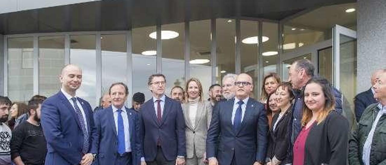 La inauguración de la casa consistorial, ayer. // FdV