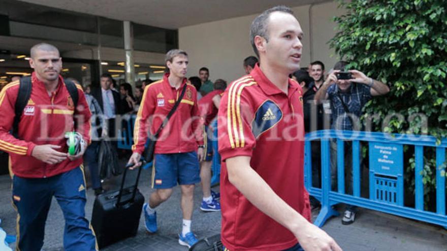 La selección española llega a Palma