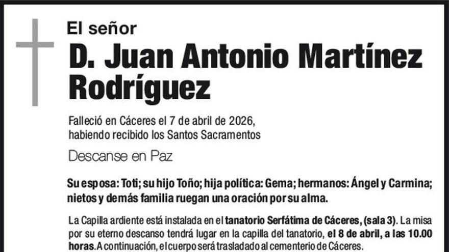 D. Juan Antonio Martinez Rodríguez