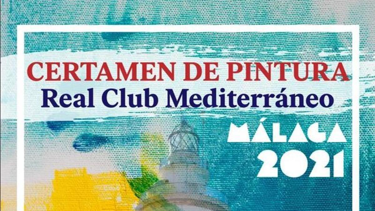 Cartel del certamen de pintura del Real Club Mediterráneo.