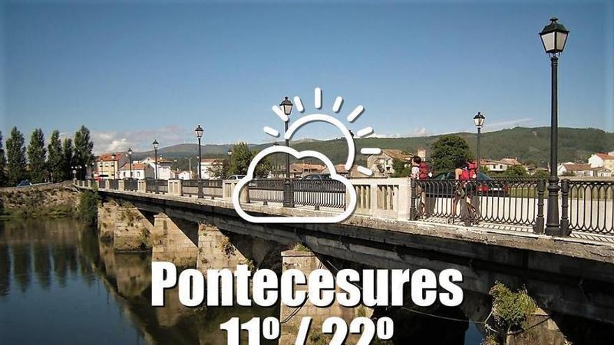 El tiempo en Pontecesures: previsión meteorológica para hoy,