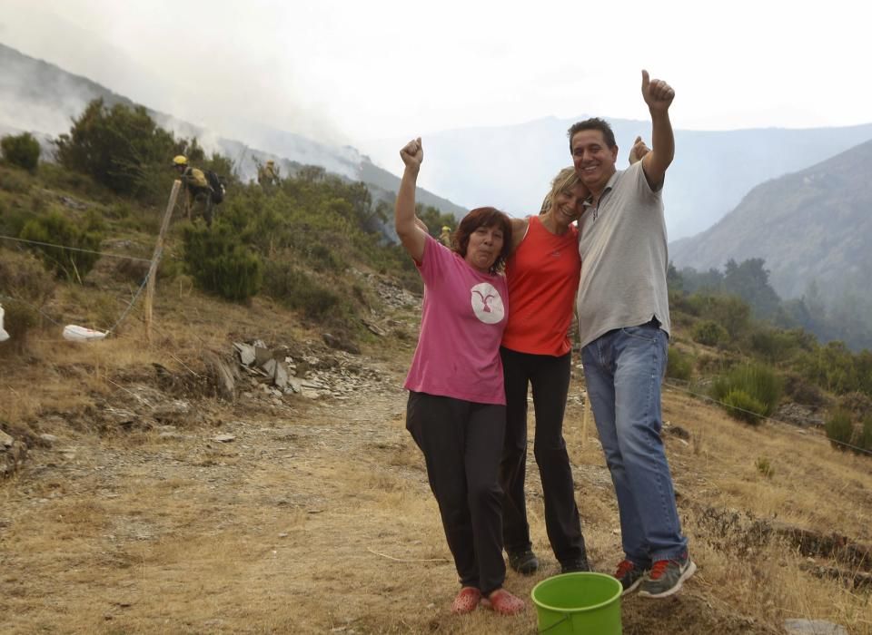 Incendio en los montes de León