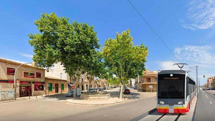 Recreación del futuro tren Palma-Llucmajor.
