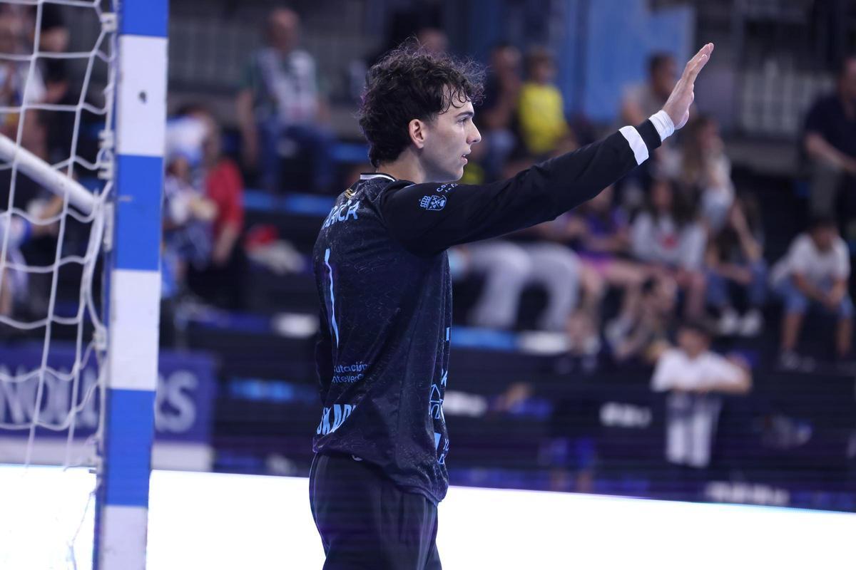 Luka Krivokapic en un momento del partido de ayer en Granollers.