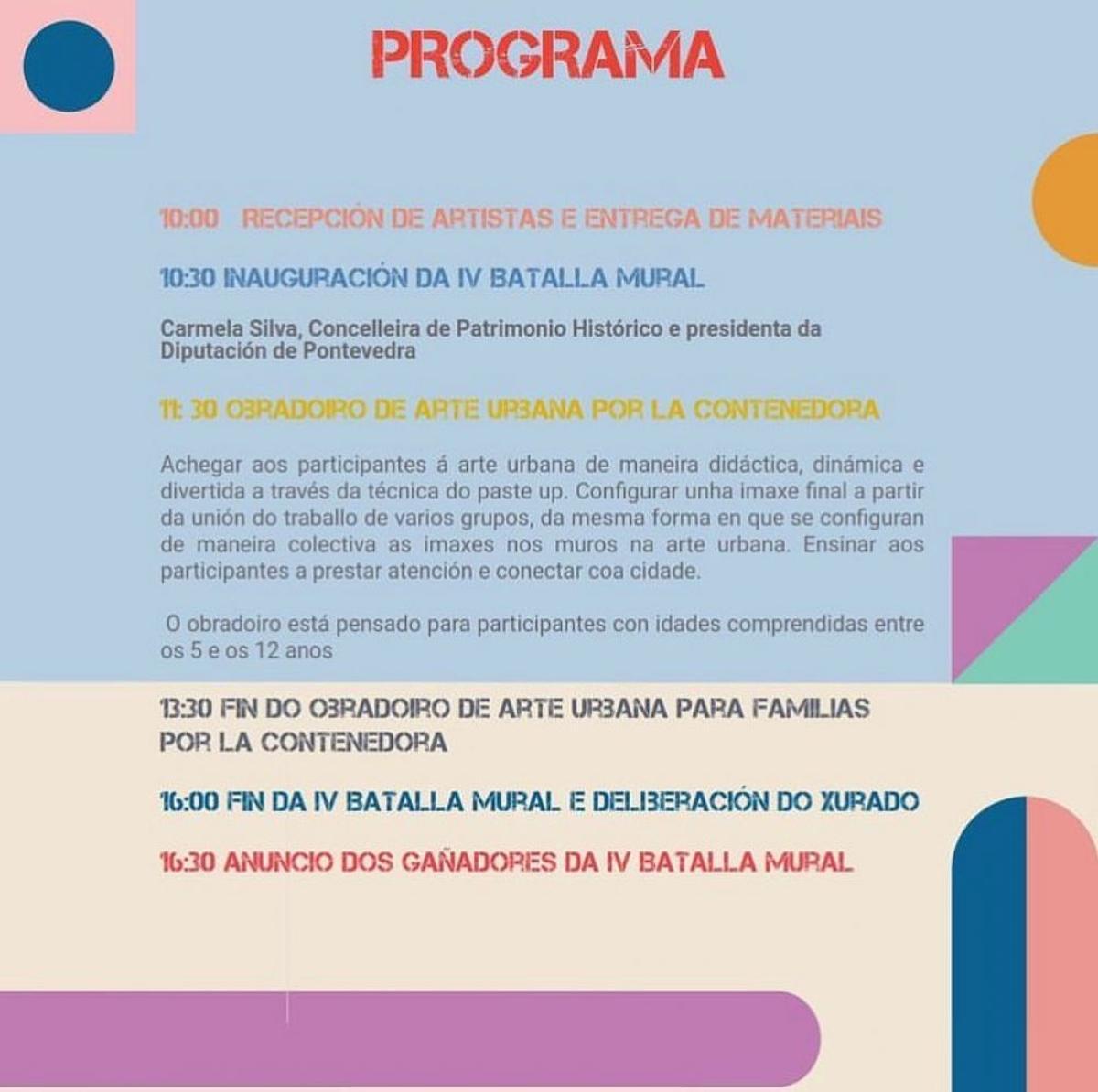 Programación completa de la batalla.