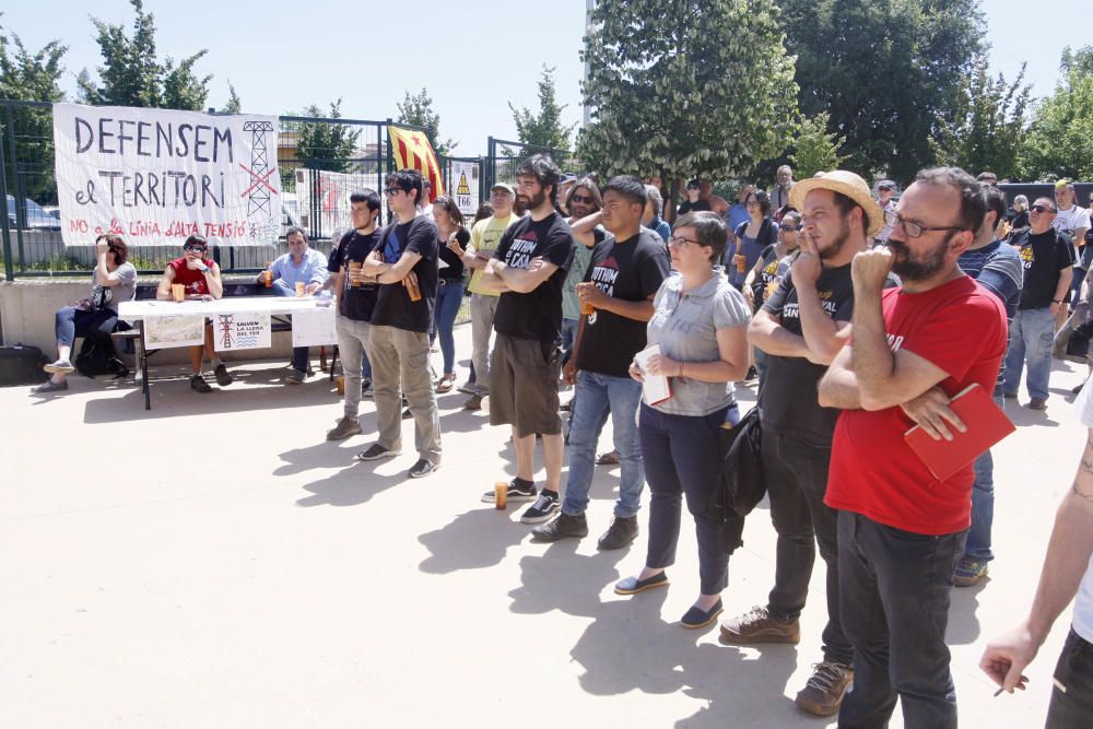 Acte de la CUP a Bordils en contra de la línia de la MAT