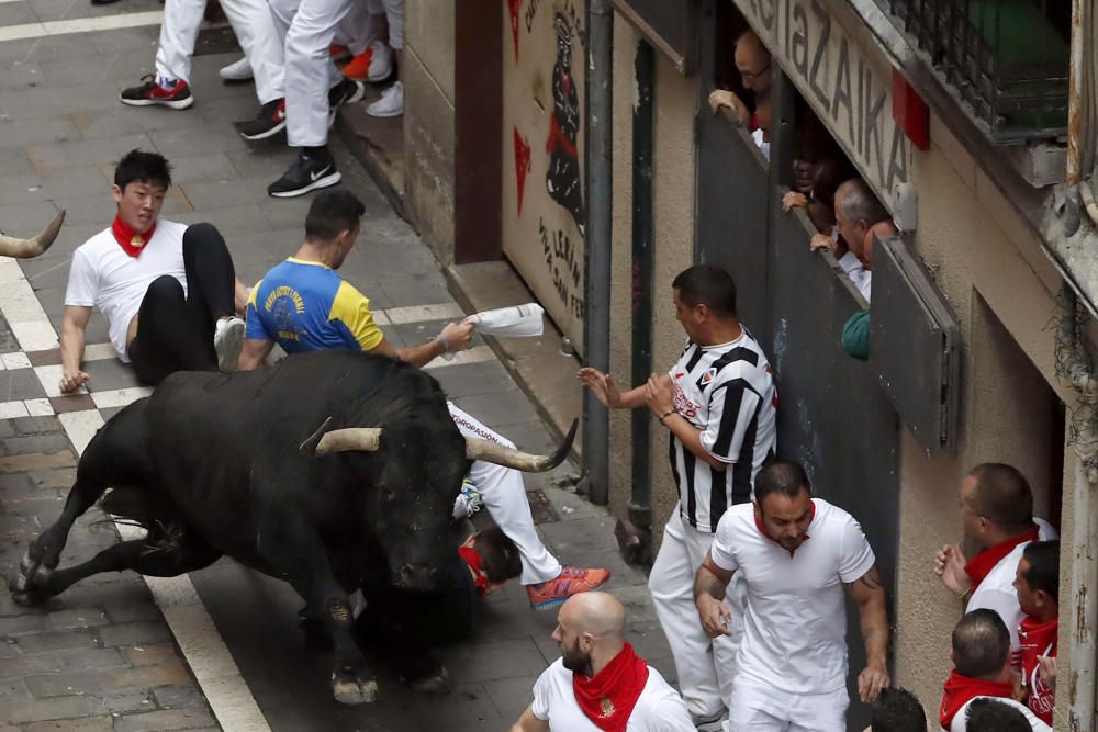 Quart encierro de San Fermín.