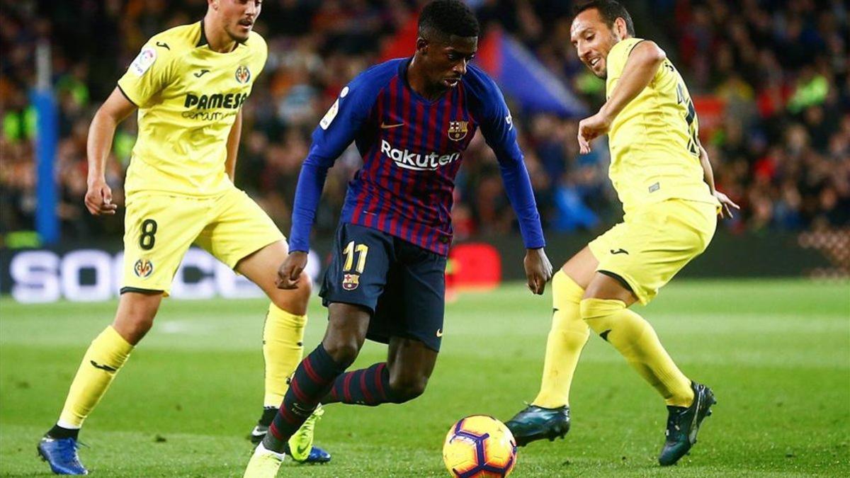 Dembélé fue el mejor del Barça ante el Villarreal