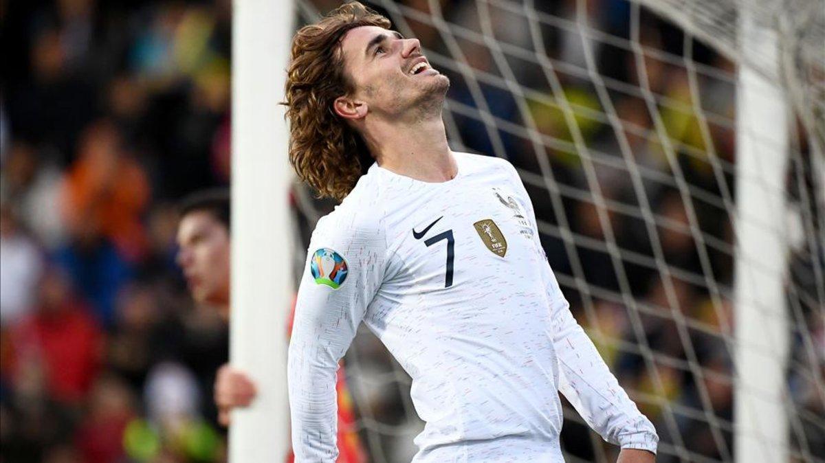 Griezmann, en un partido con la selección francesa