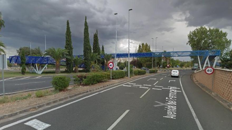 Un motociclista, herido en un accidente de tráfico en Cáceres