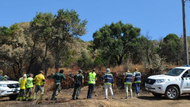 Parte del despliegue de medios de la «Operación Pombal» en la zona de Canibelos