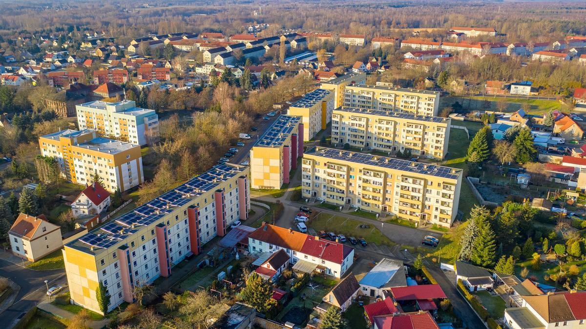 Tejados solares en bloques de viviendas