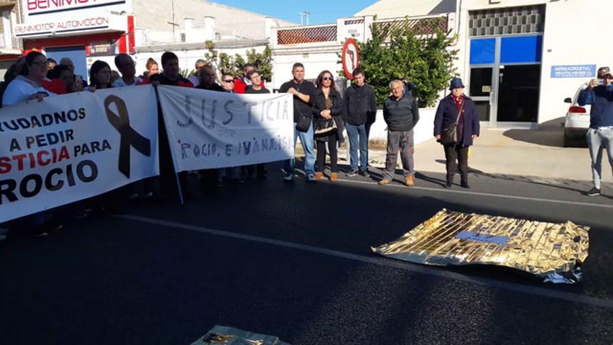 Concentración en Benicarló para pedir justicia por la muerte de Rocío