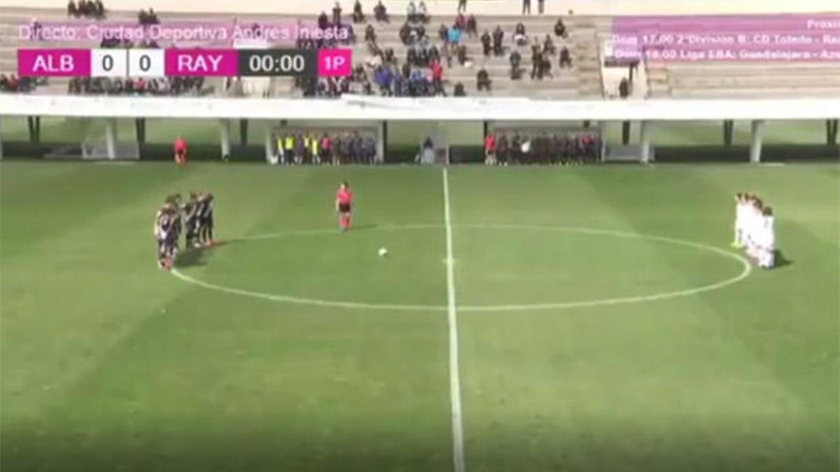 Lamentable polémica en el minuto de silencio del Albacete - Rayo Vallecano femenino